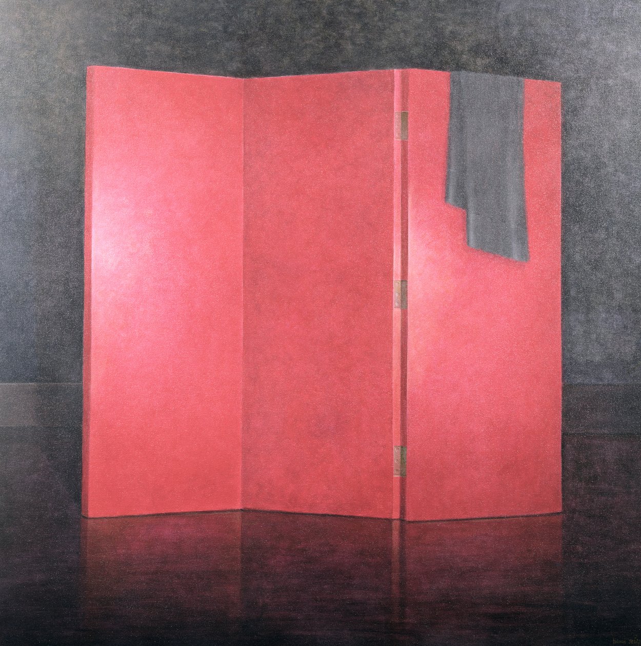 Kırmızı Ekran, 2005 (tuval üzerine akrilik) by Lincoln Seligman