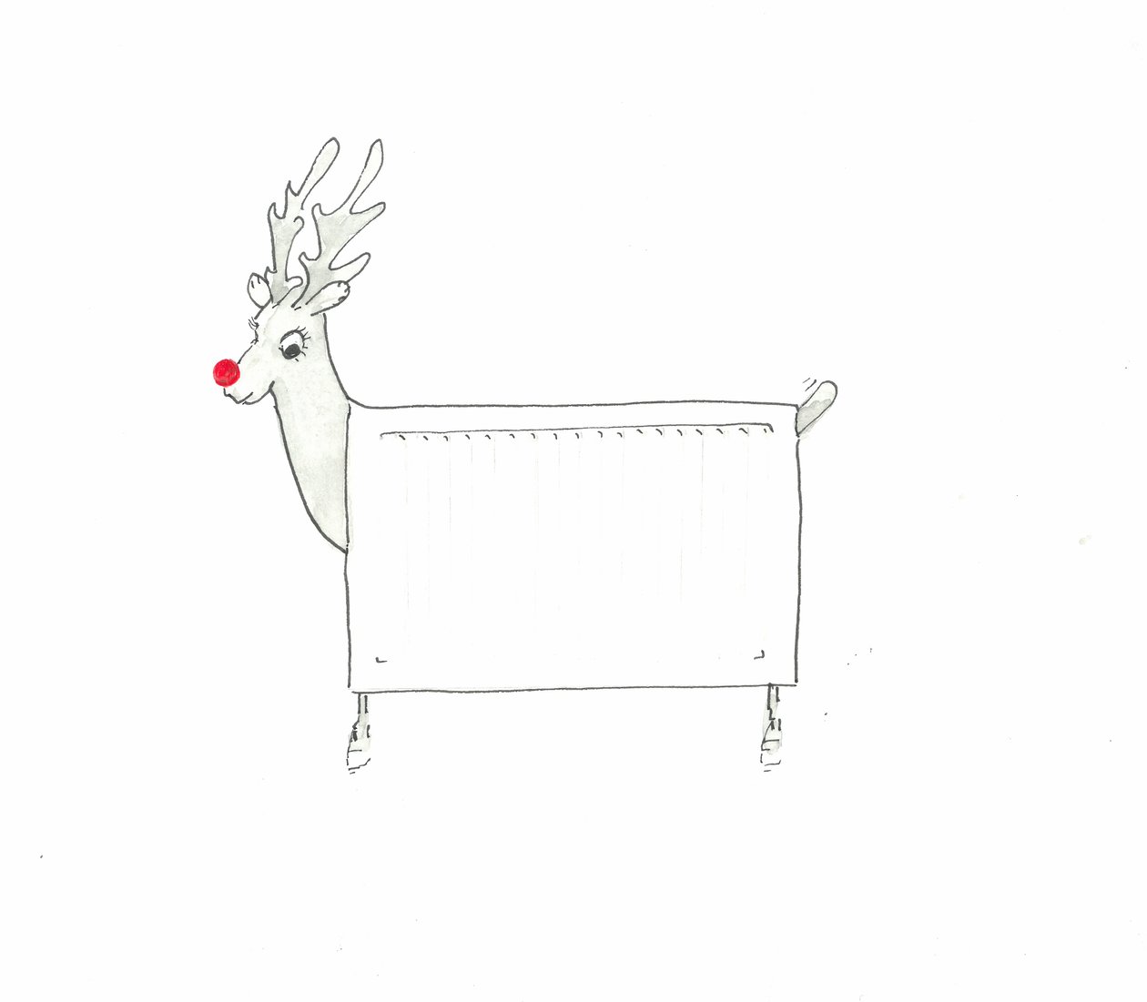Kırmızı Burunlu Radyatör Rudolph by Lincoln Seligman