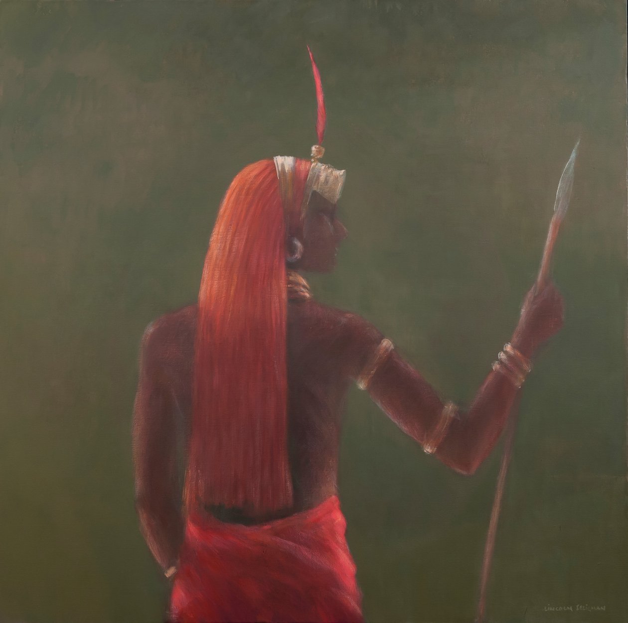 Samburu, 2012 (tuval üzerine akrilik) by Lincoln Seligman