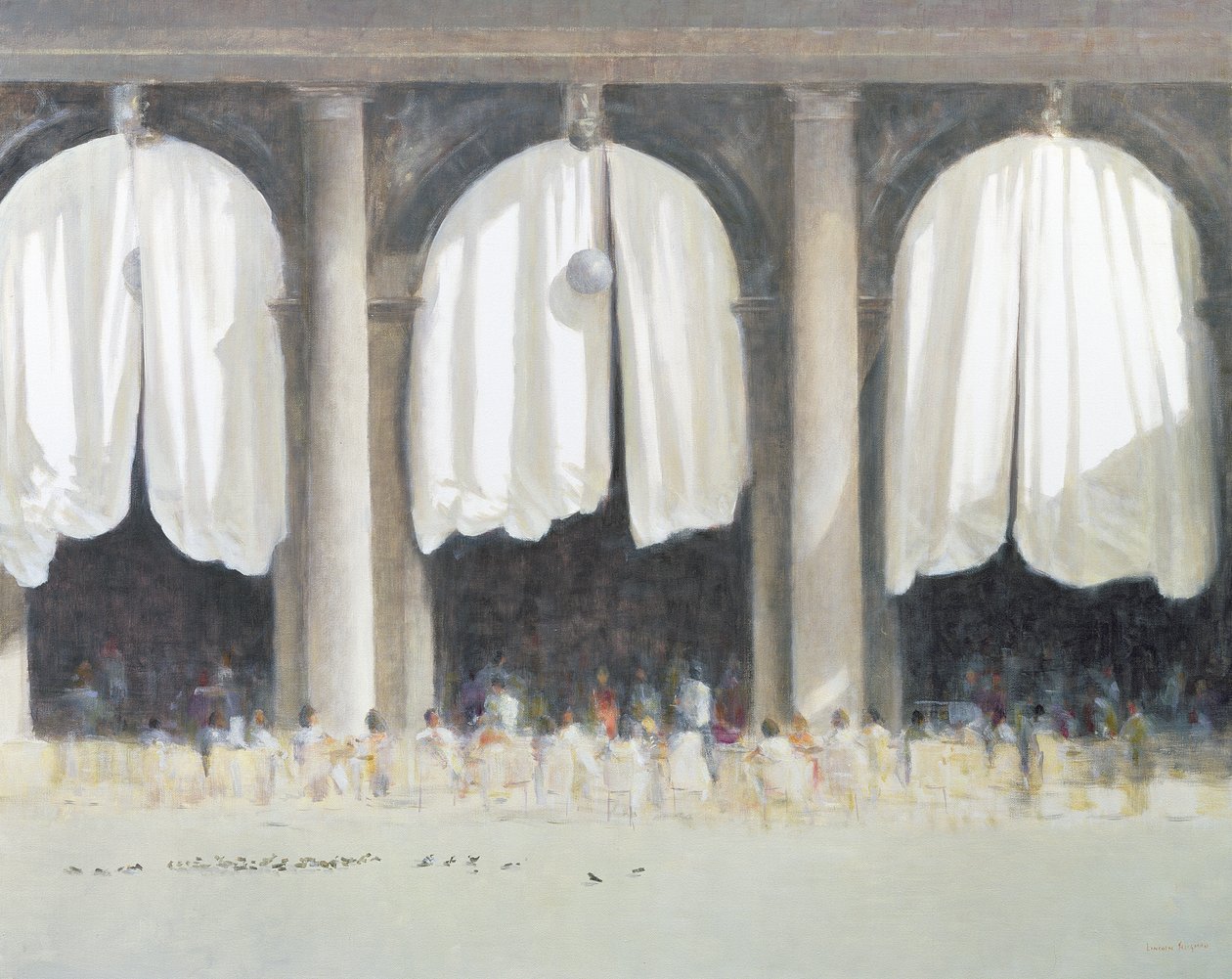 San Marco Meydanı, Venedik, 2005 (tuval üzerine akrilik) by Lincoln Seligman
