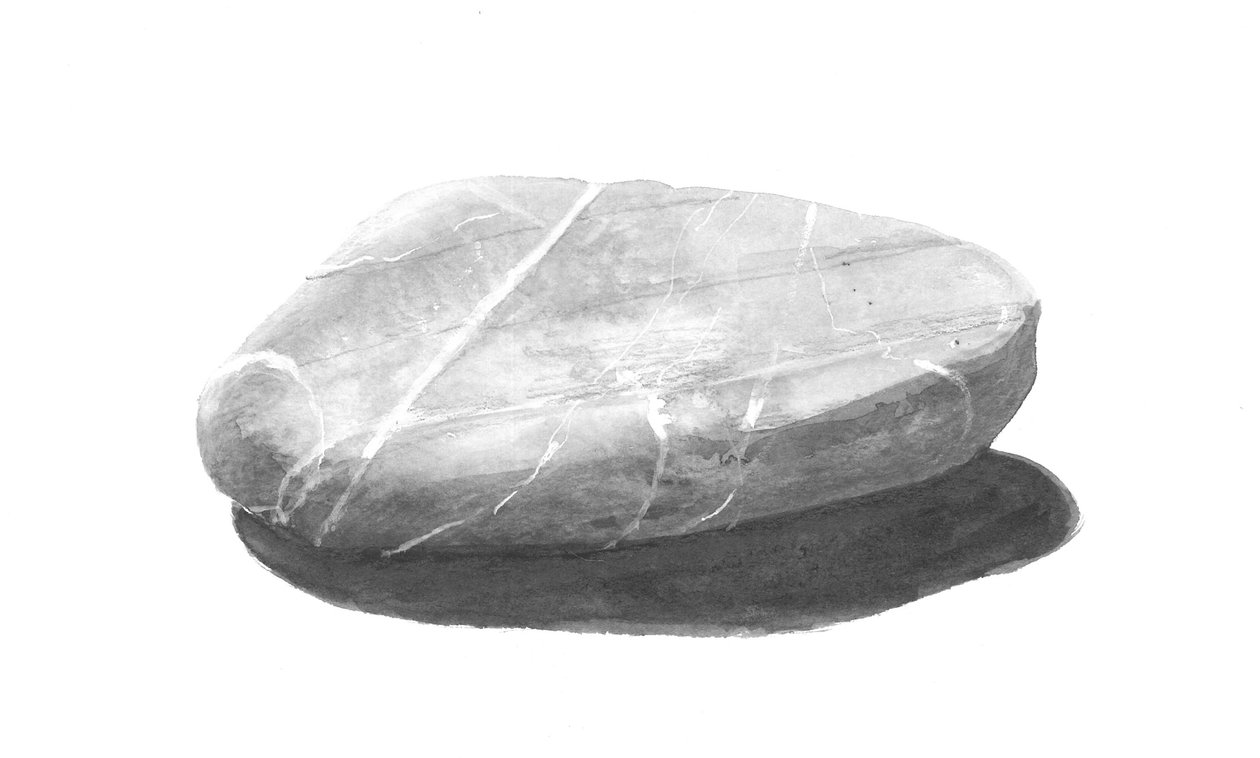 Taş (kağıt üzerine akrilik) by Lincoln Seligman