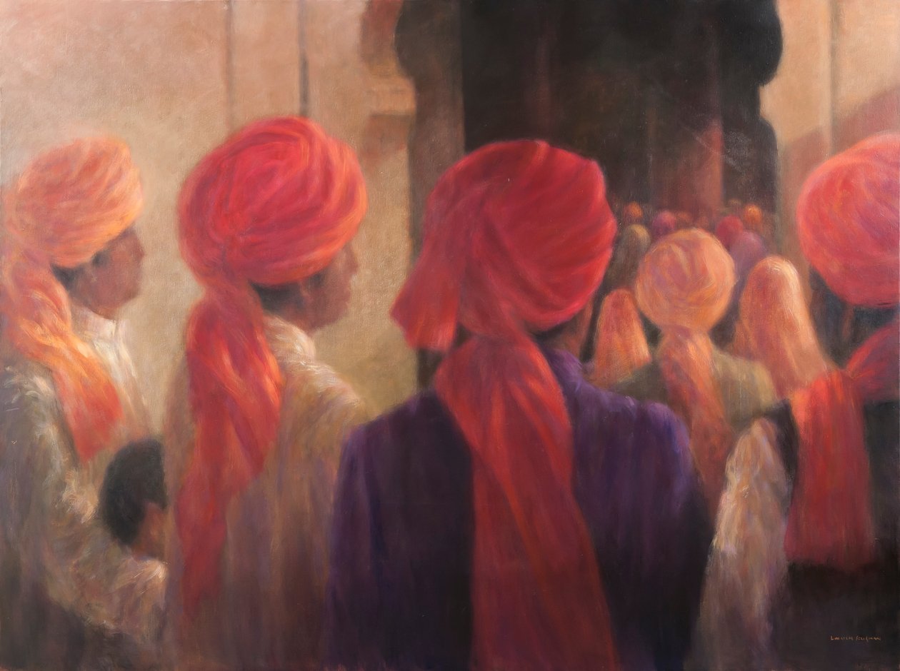 Temple Steps, 2012 (tuval üzerine akrilik) by Lincoln Seligman