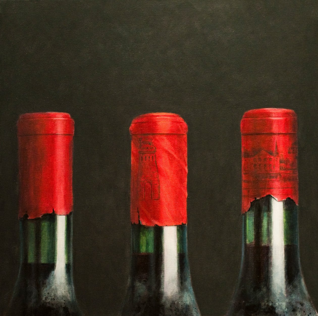 Üç Şarap, 2010 (tuval üzerine akrilik) by Lincoln Seligman