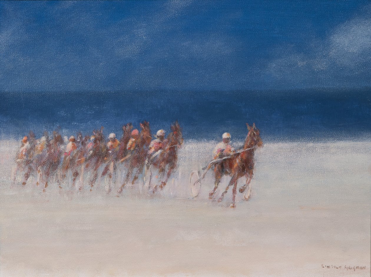 Trotting Races, Brittany, 2012 (tuval üzerine akrilik) by Lincoln Seligman