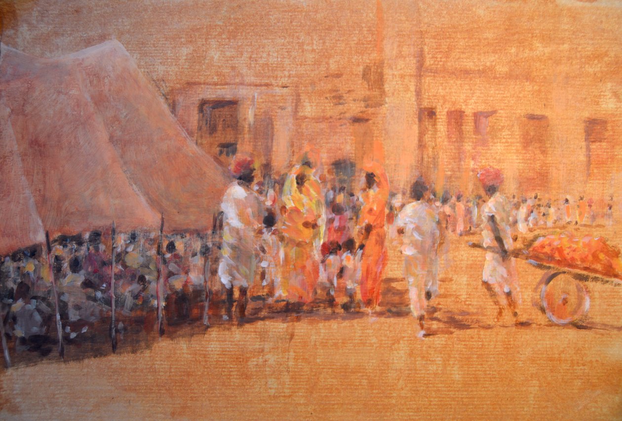Köy Sahnesi, Jaipur by Lincoln Seligman