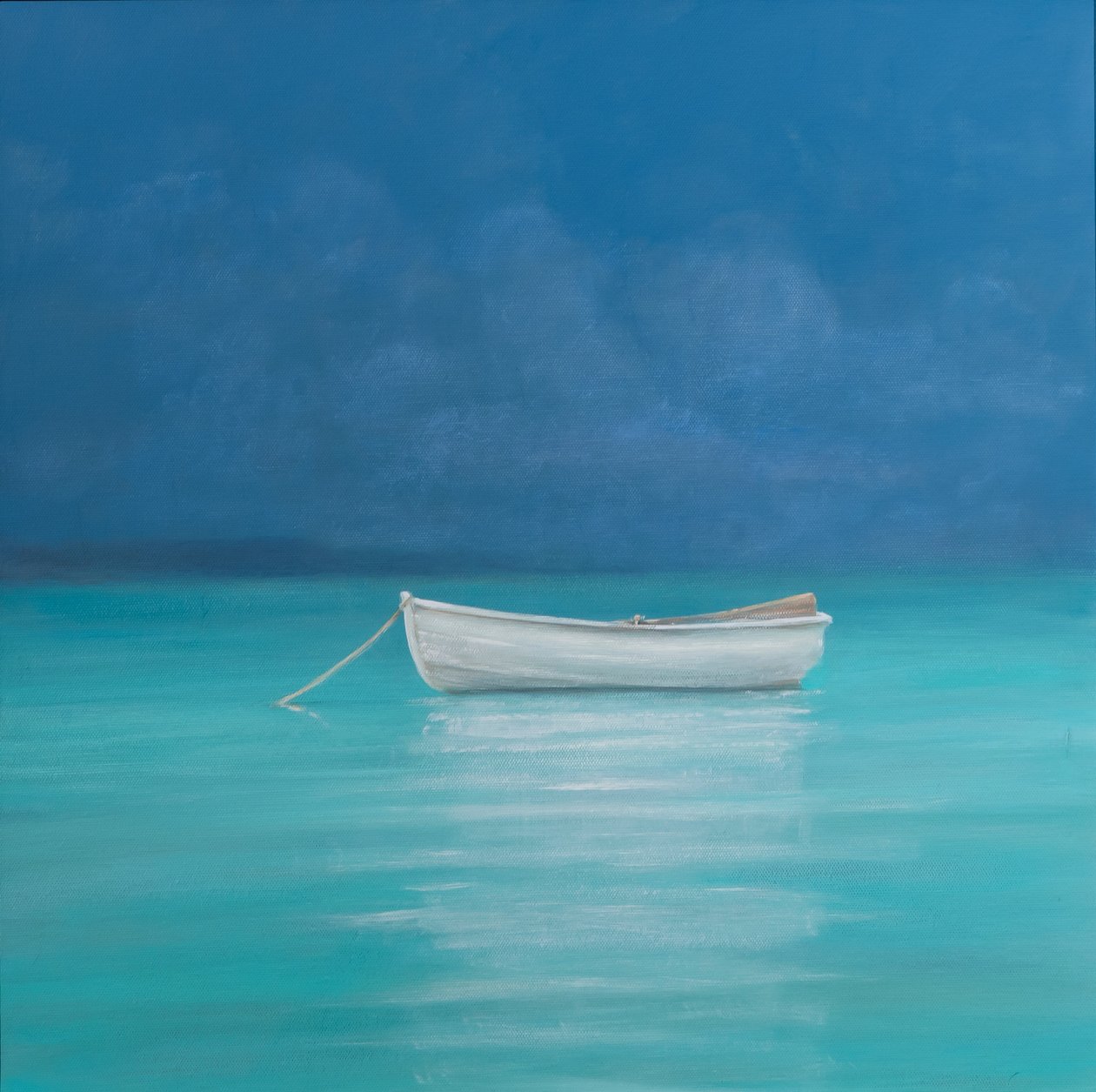 Beyaz tekne, Kilifi 2012 (tuval üzerine akrilik) by Lincoln Seligman