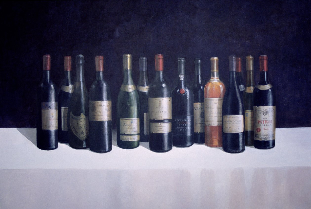 Winescape, 1998 (gemide akrilik) by Lincoln Seligman