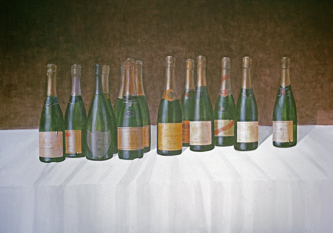 Winescape, Şampanya, 2003 (tuval üzerine akrilik) by Lincoln Seligman
