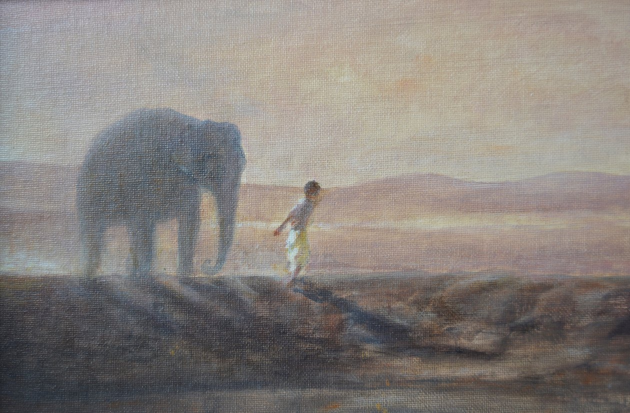 çocuk ve fil by Lincoln Seligman