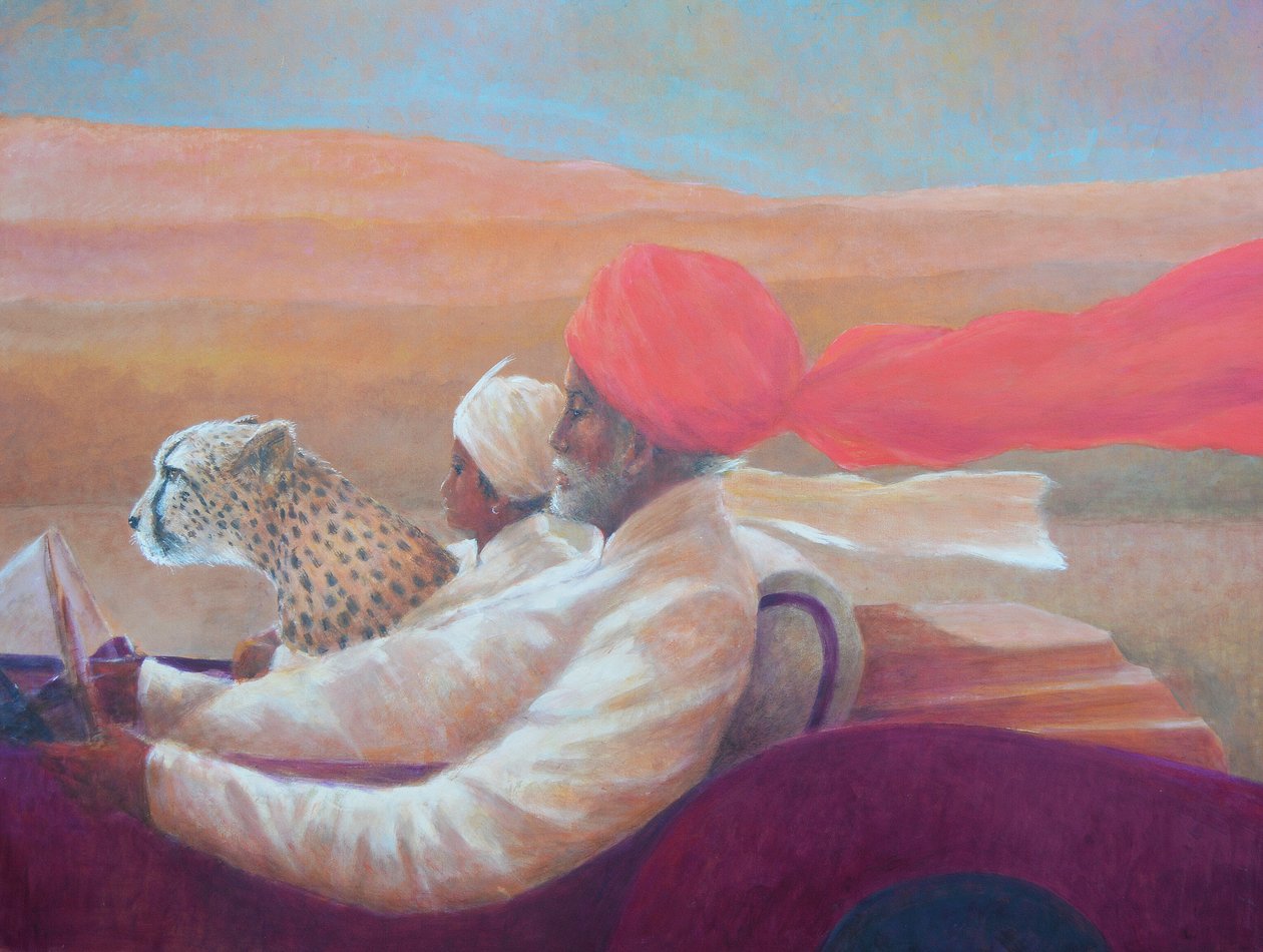Maharaja, oğlan + çita by Lincoln Seligman