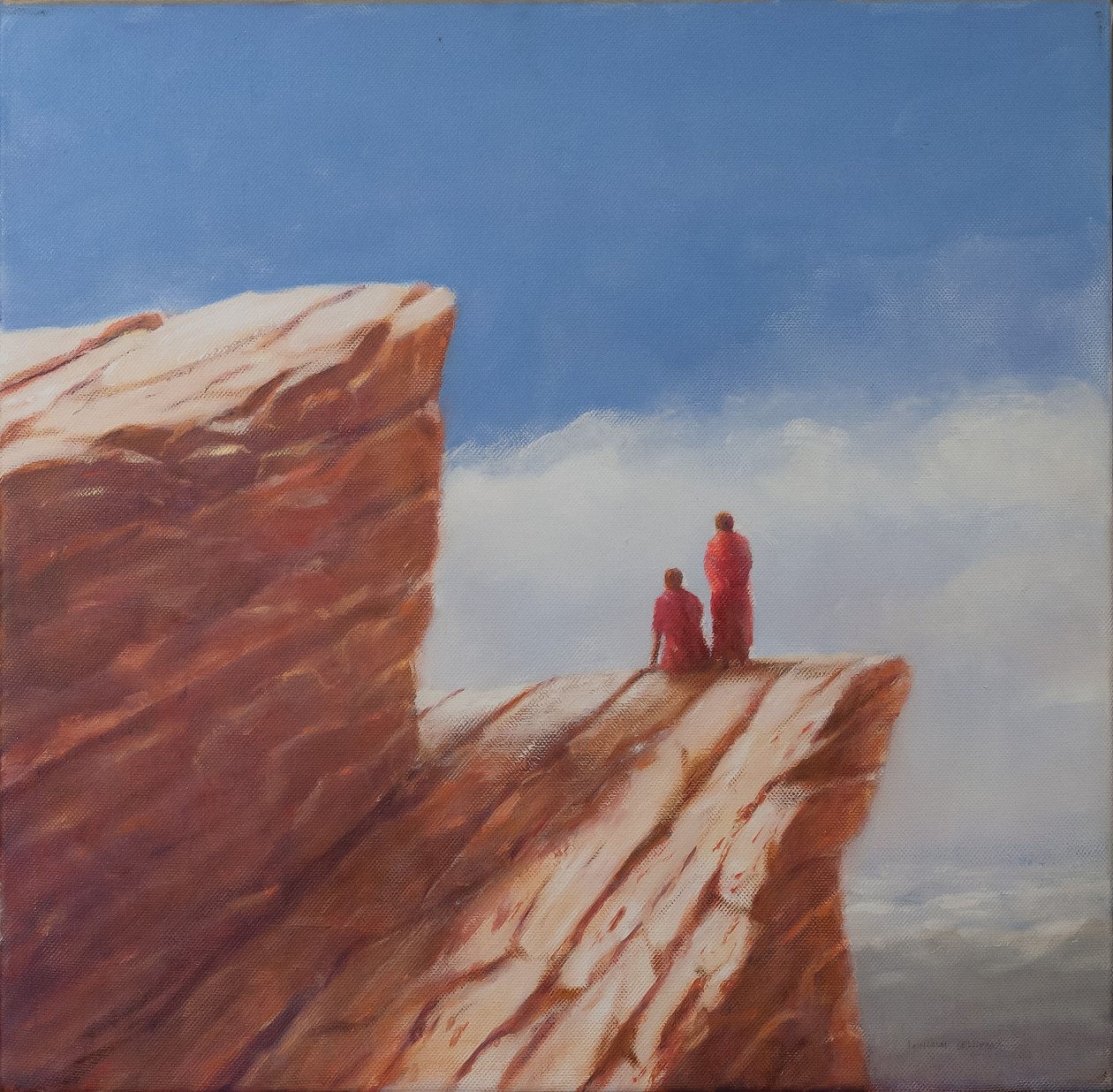 Dağ Yürüyüşü, Butan, 2010 (tuval üzerine guaj) by Lincoln Seligman