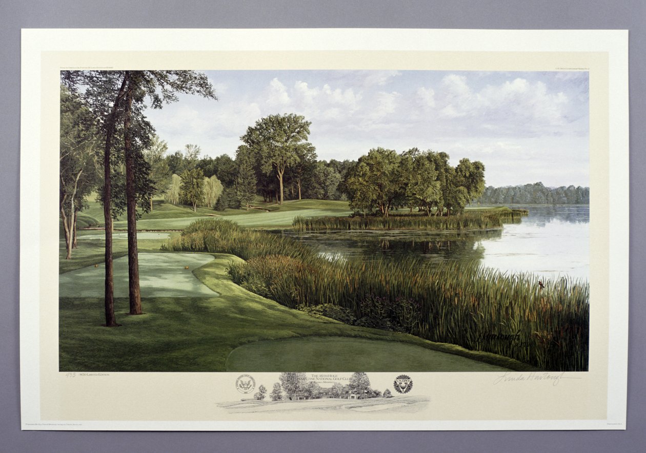 16. delik, Hazeltine Ulusal Golf Kulübü, Chaska, Minnesota, ABD, 1991 by Linda Hartough