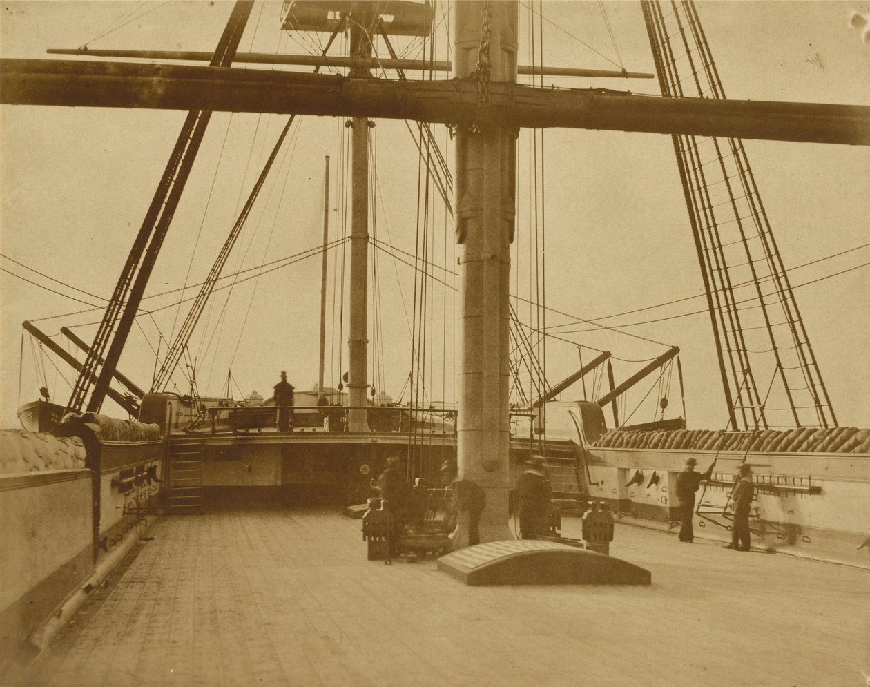 HMS “Emprenye Edilemez” çeyrek güvertesi by Linnaeus Tripe