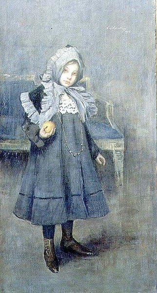 Gri Boneli Kız by Lino Selvatico