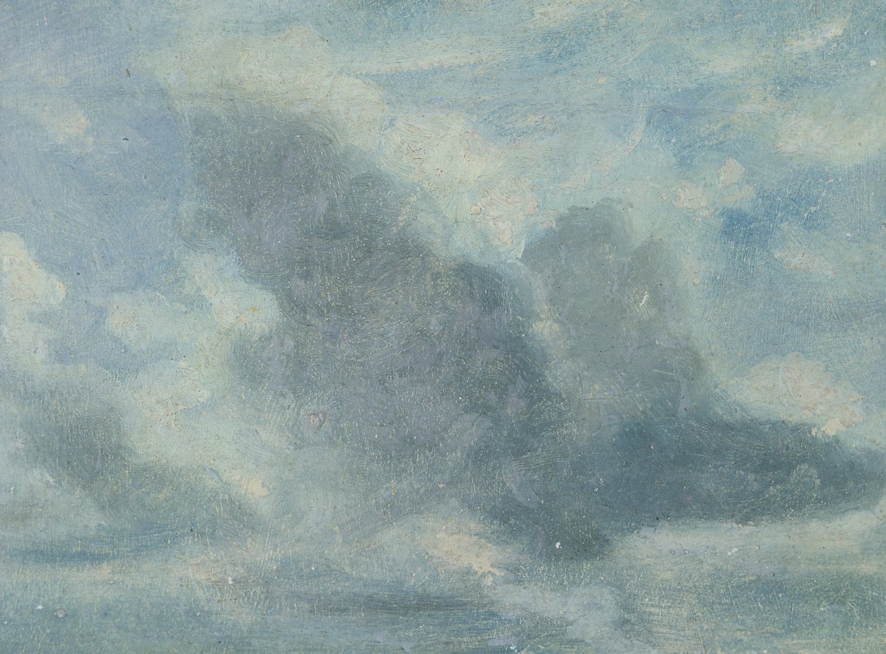 Gökyüzü Çalışması, c.1822 (gemide kağıt üzerine yağlı boya) by Lionel Constable