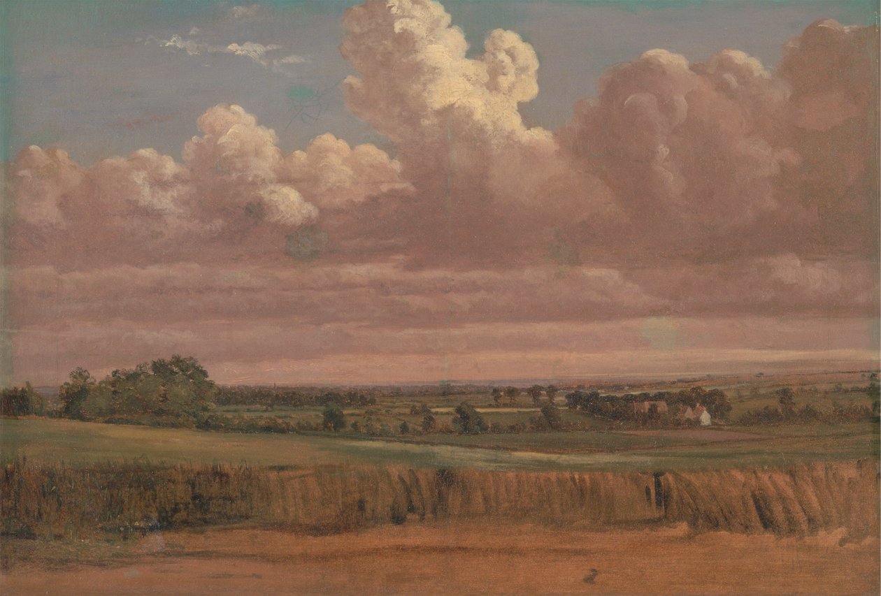 Buğday Tarlası ile Manzara by Lionel Constable