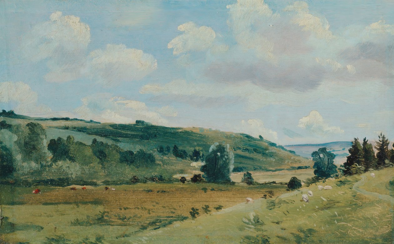 Dedham yakınlarındaki Yaz Manzarası, 1849 ve 1855 arasında. by Lionel Constable