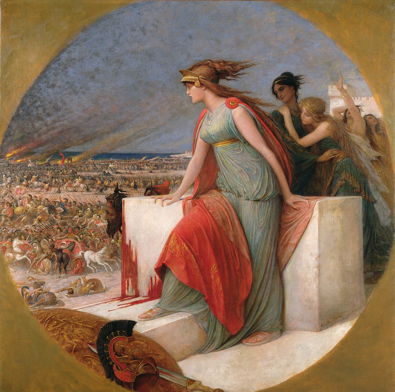 Savaş Sahnesi, 1890 dolayları (tuval üzerine yağlı boya) by Lionel Noel Royer