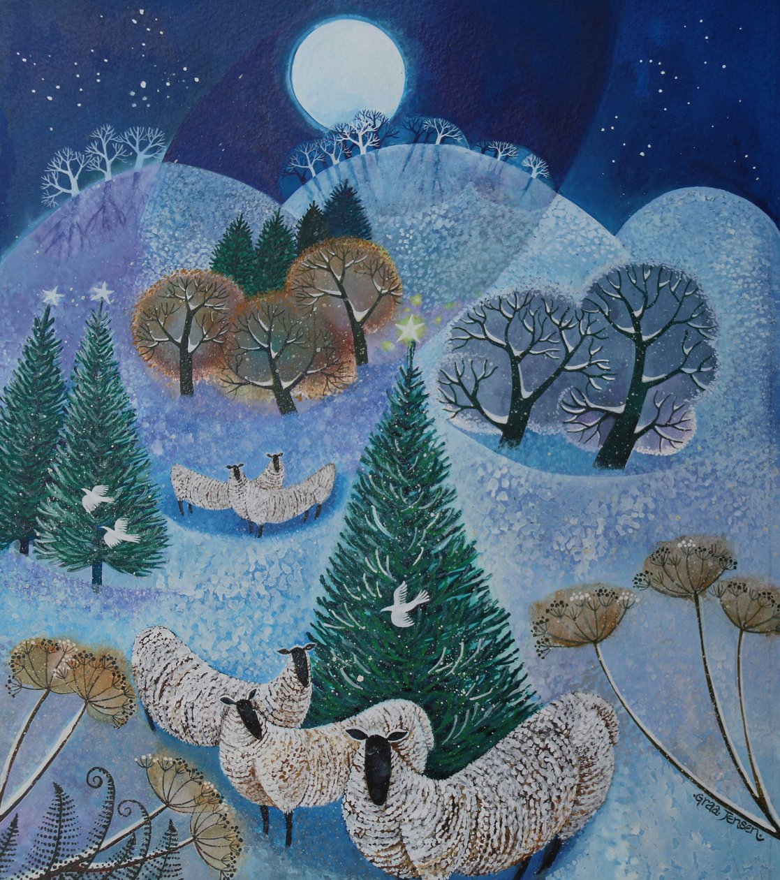 Ibyishimo, 2014, amavuta na zahabu ikibabi by Lisa Graa Jensen