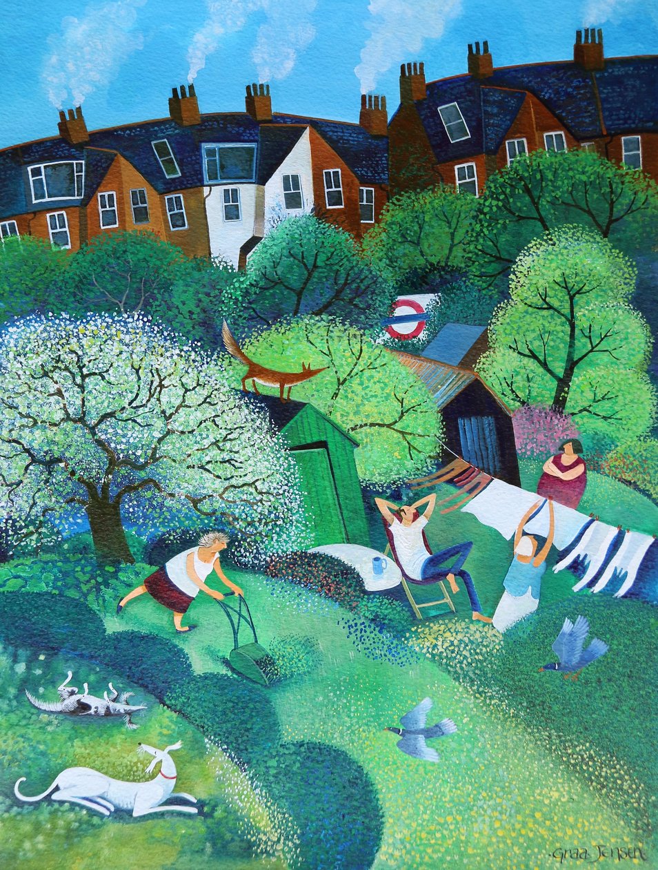 Hattın Sonu, 2018(kağıt üzerinde akrilik) by Lisa Graa Jensen