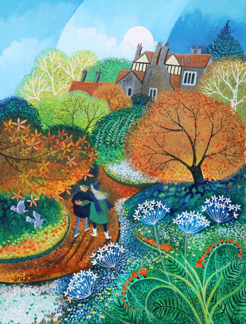 September Outing 2018 (acrylics on paper) by Lisa Graa Jensen