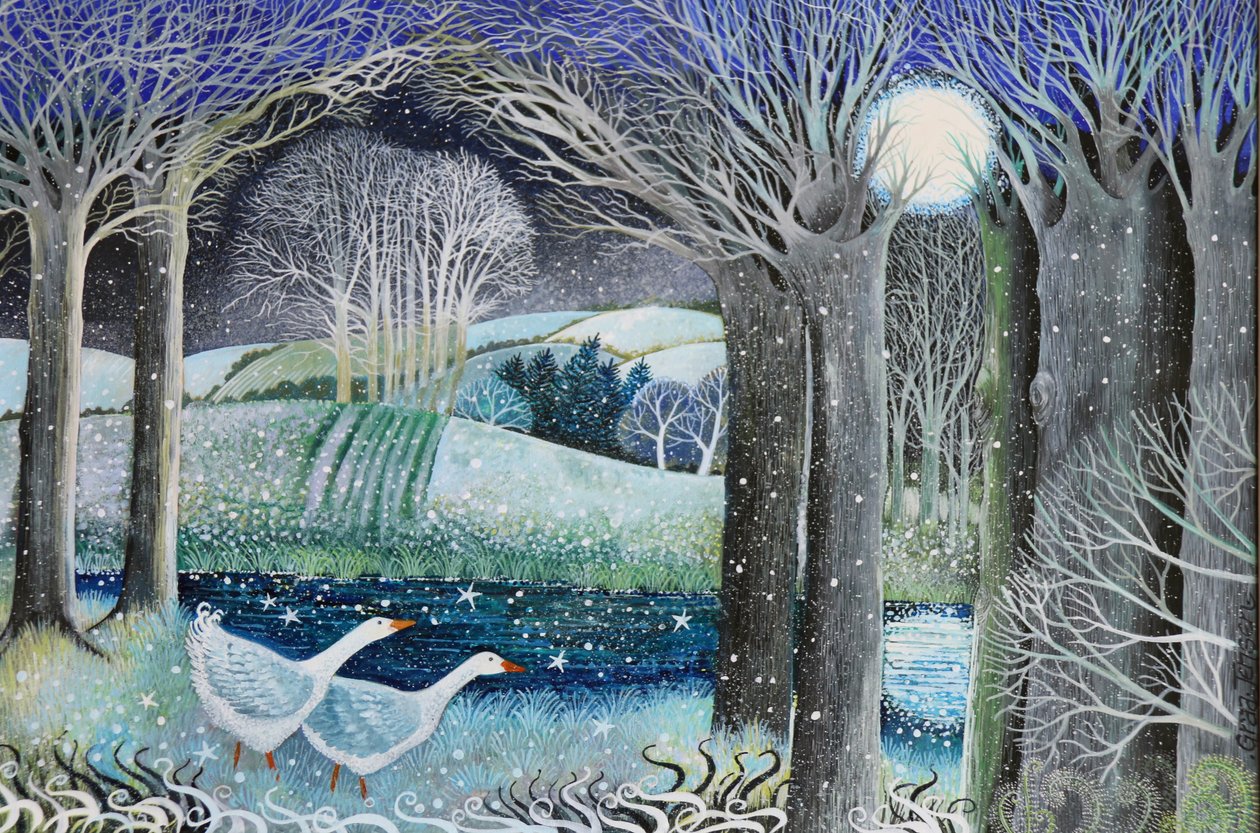 Starry River 2018 (acrylics on paper) by Lisa Graa Jensen