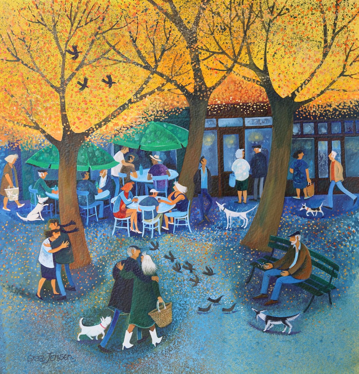 Apero Time 2016 (kağıt üzerine akrilik mürekkepler) by Lisa Graa Jensen