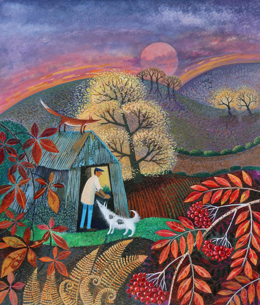 Günün Sonu, 2018,(kağıt üzerinde akrilik) by Lisa Graa Jensen