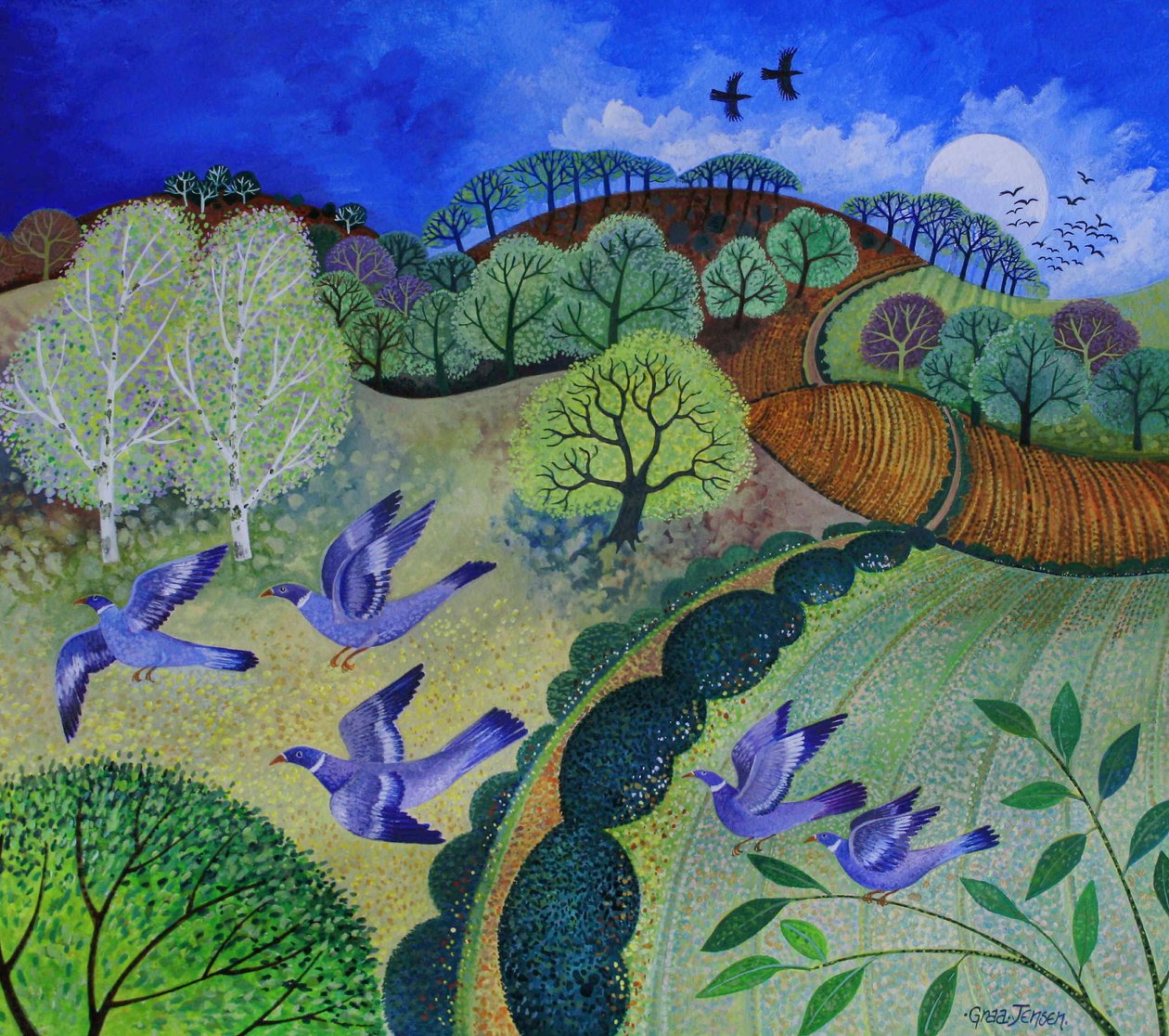 Flight,2009,(kağıt üzerinde akrilik) by Lisa Graa Jensen