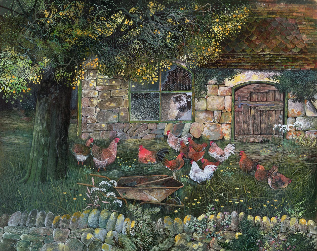 Tavuk Evi, 1988 (mürekkepler, guaj) by Lisa Graa Jensen