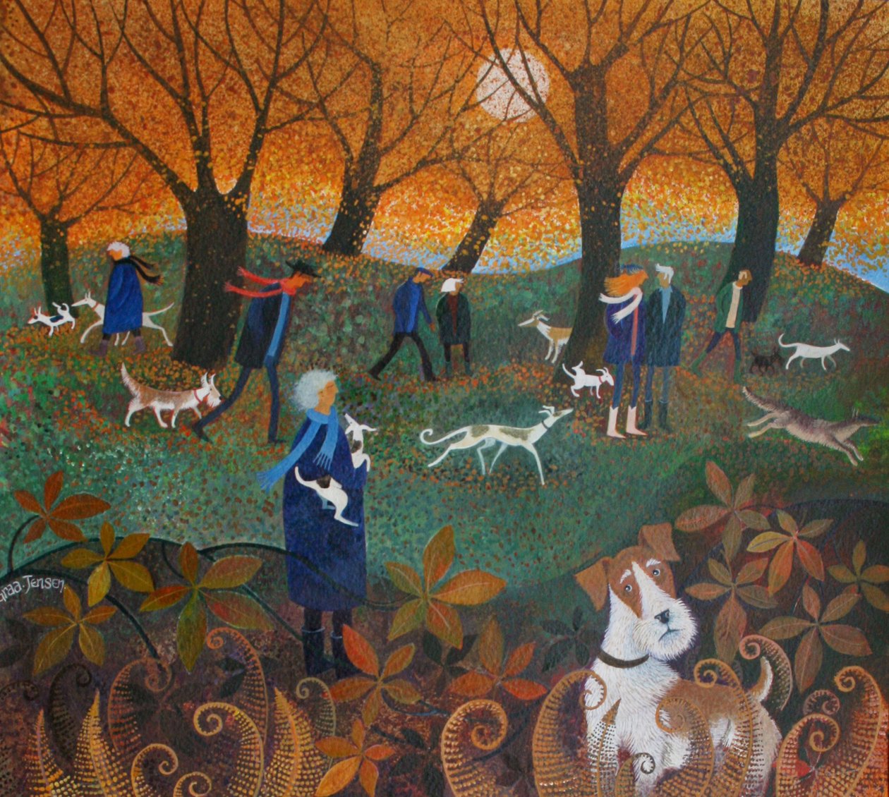 Saklambaç, 2015, (kağıt üzerine akrilik mürekkepler) by Lisa Graa Jensen