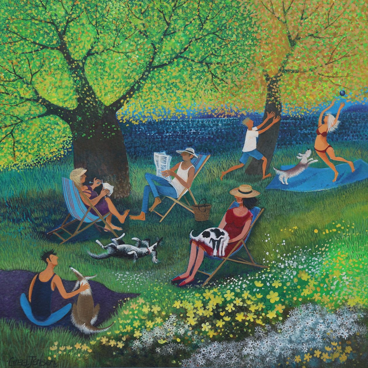 Pembeli Kadın, 2015 (kağıt üzerine akrilik) by Lisa Graa Jensen