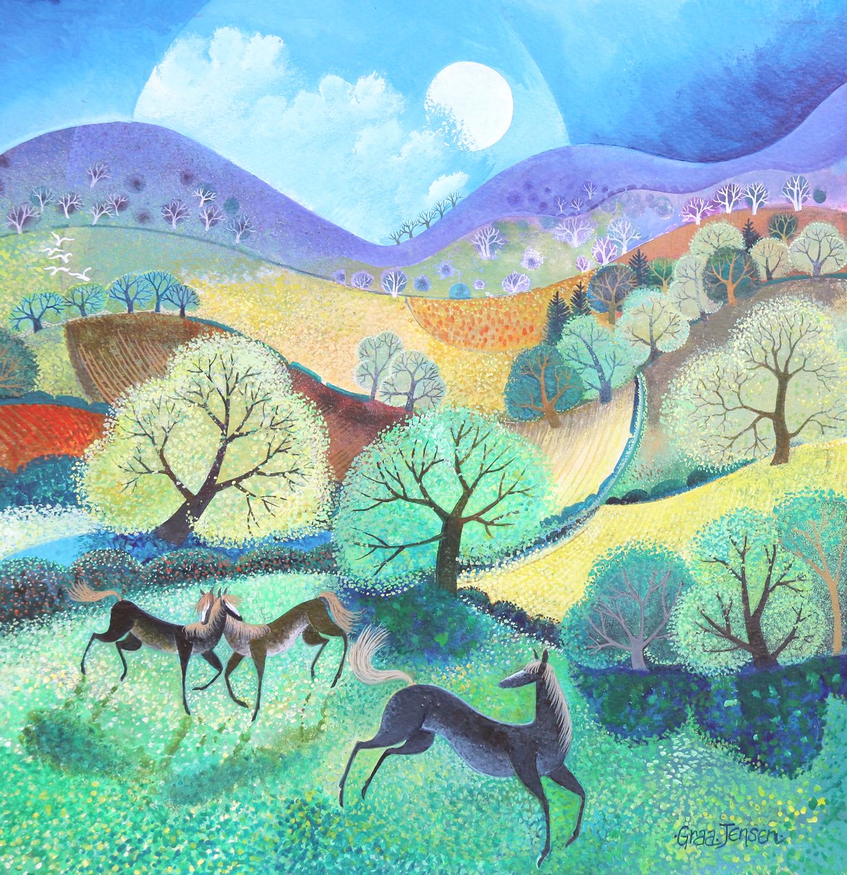 Yaz Tarlaları, 2020,(akrilikler) by Lisa Graa Jensen