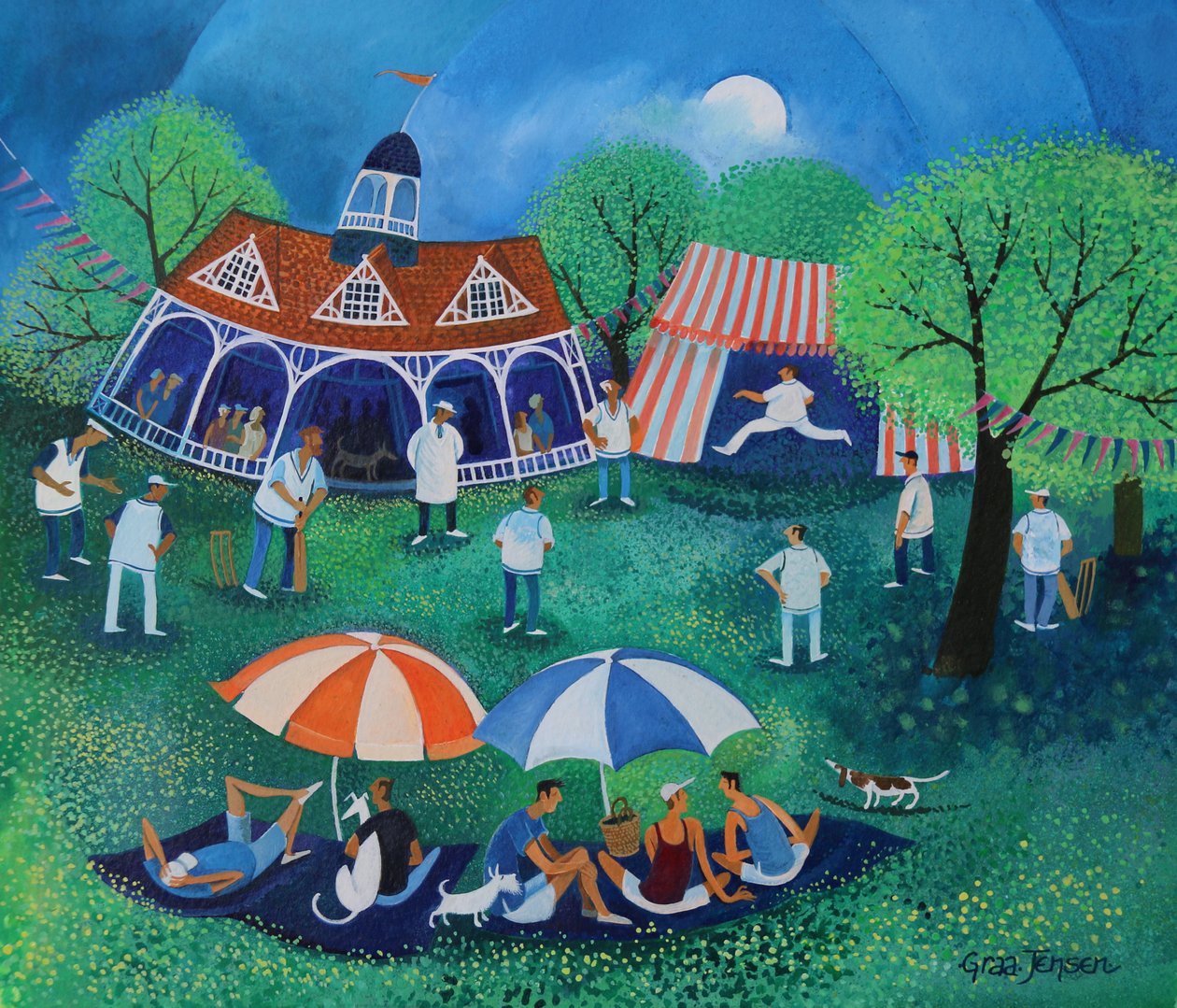 Sunday Cricket 2016 (kağıt üzerine akrilik mürekkepler) by Lisa Graa Jensen