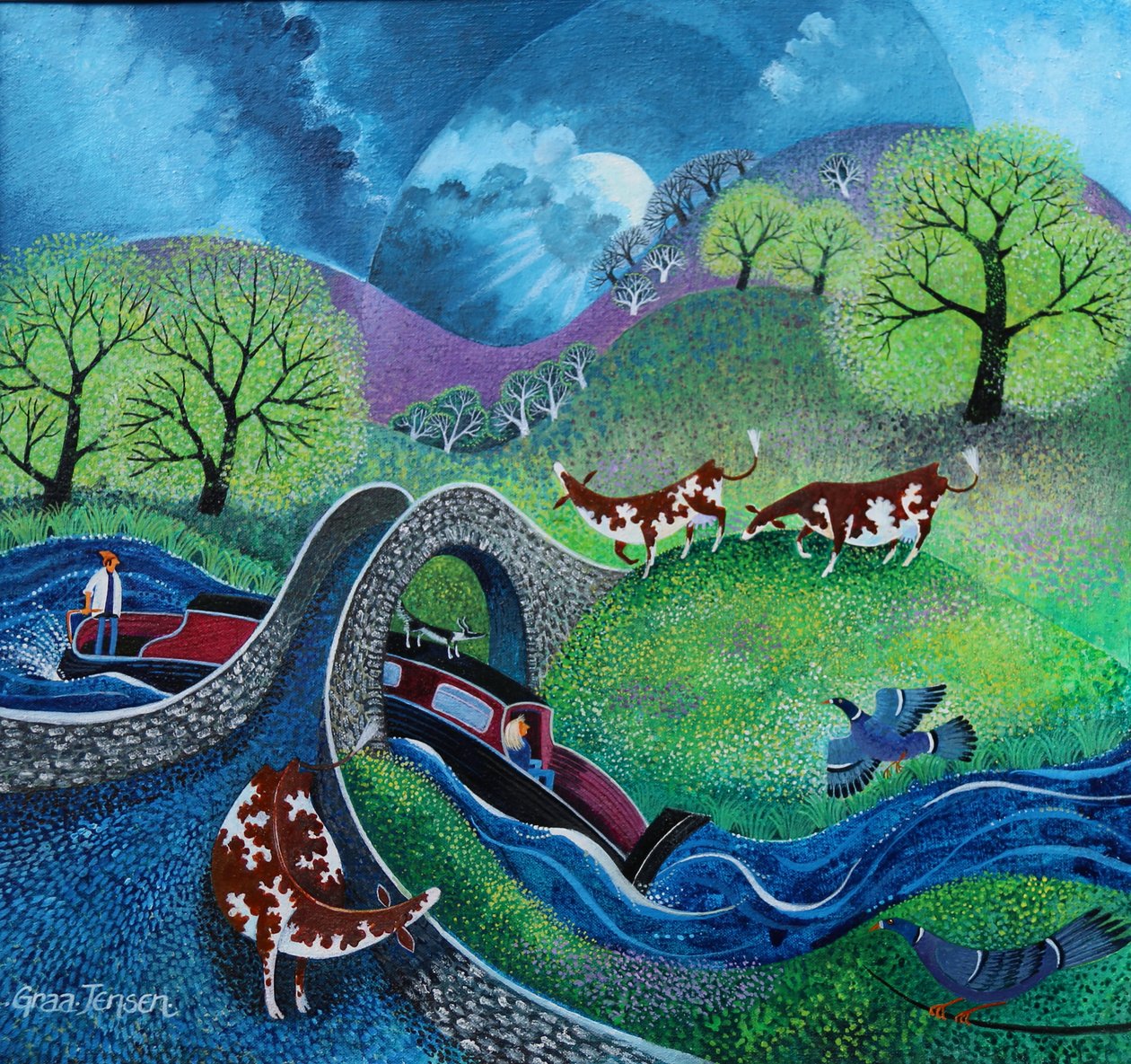 Moor Up Zamanı, 2023 (keten üzerine akrilik) by Lisa Graa Jensen