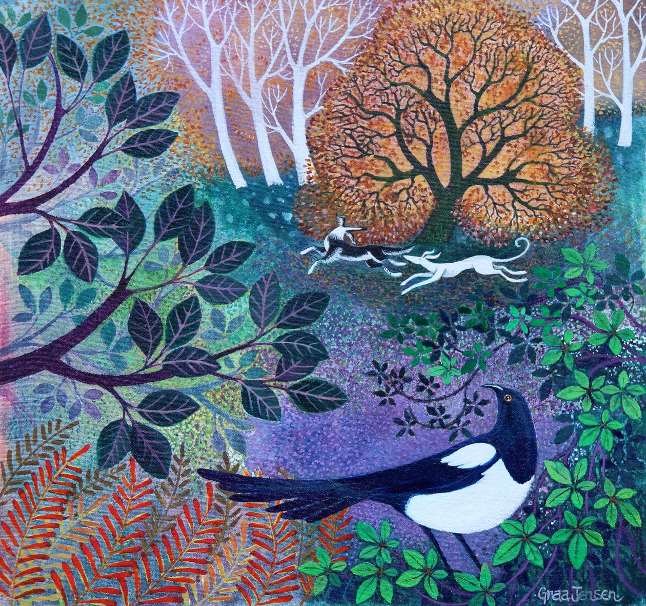 Watchful Eye,2021,(keten üzerine akrilik) by Lisa Graa Jensen