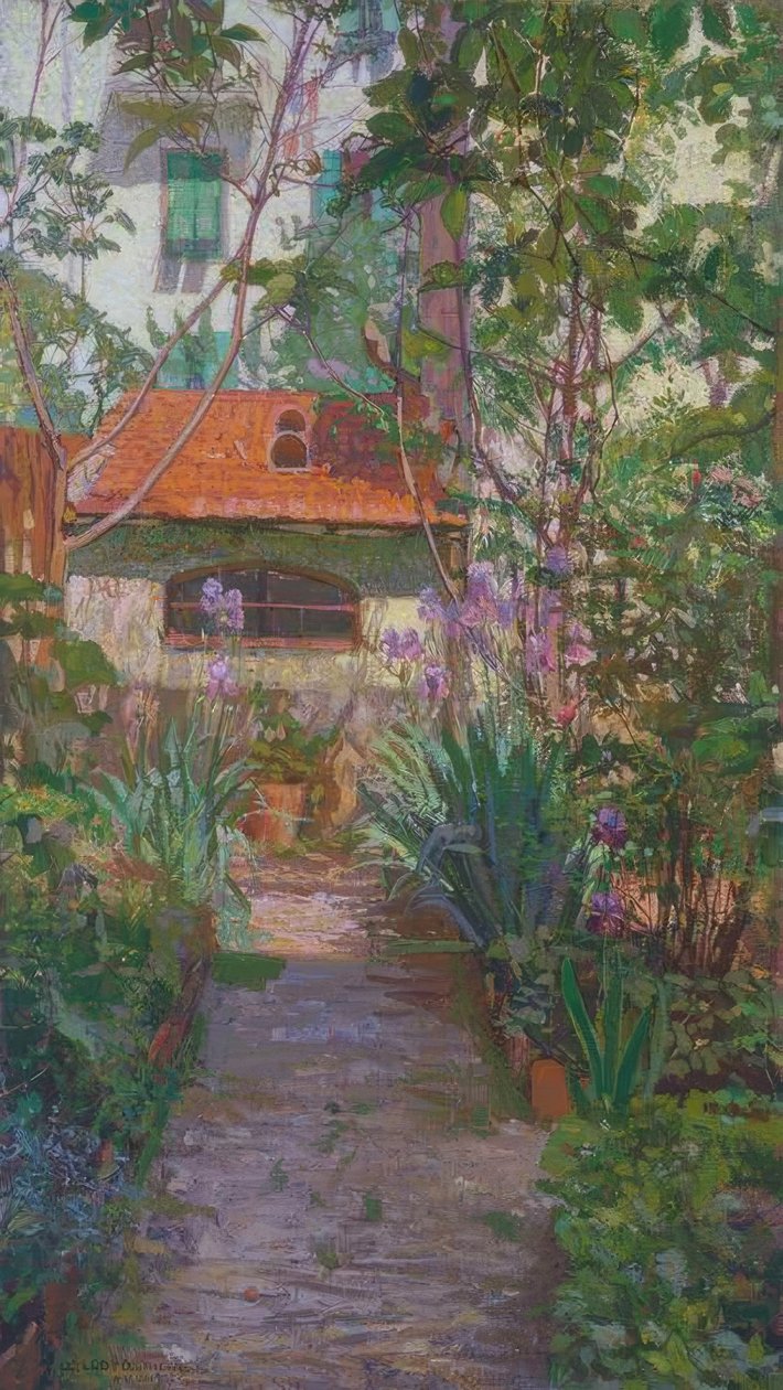 Triptik veya çiçek açan bahçe by Llewelyn Lloyd