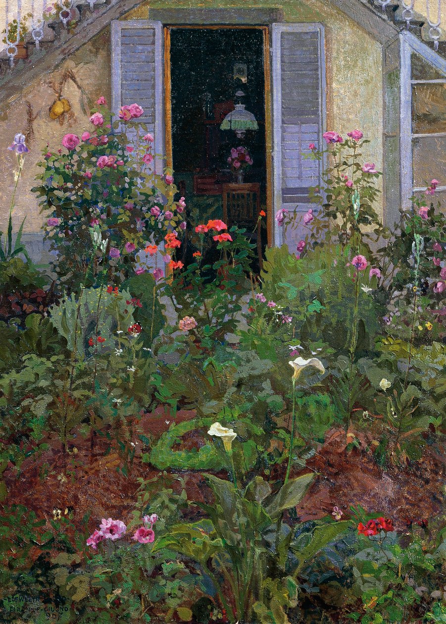 Üç Parçalı veya Çiçek Açmış Bahçe by Llewelyn Lloyd