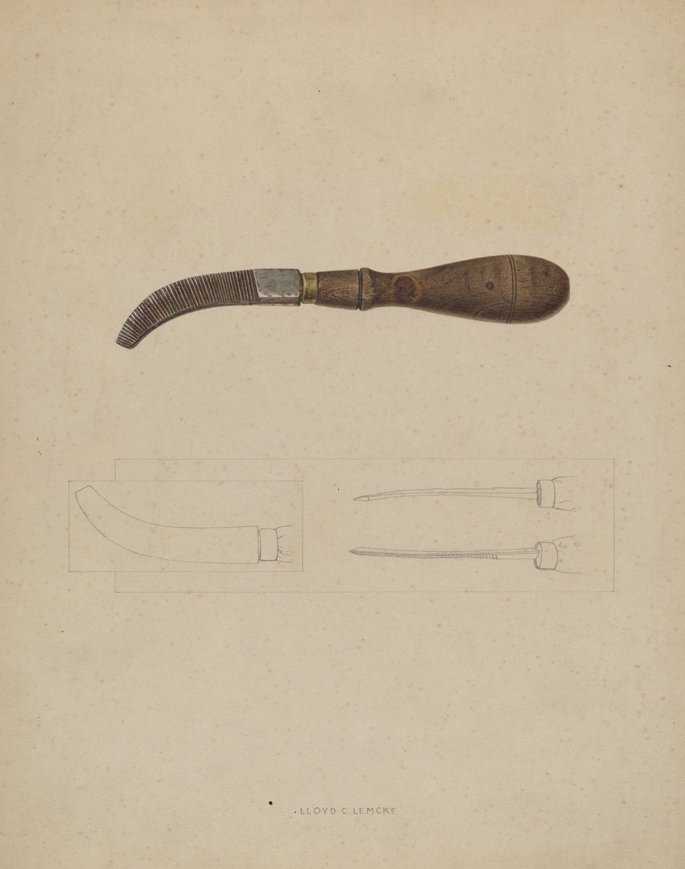 Ahşap Peg Dosyası, c. 1937. by Lloyd Charles Lemcke