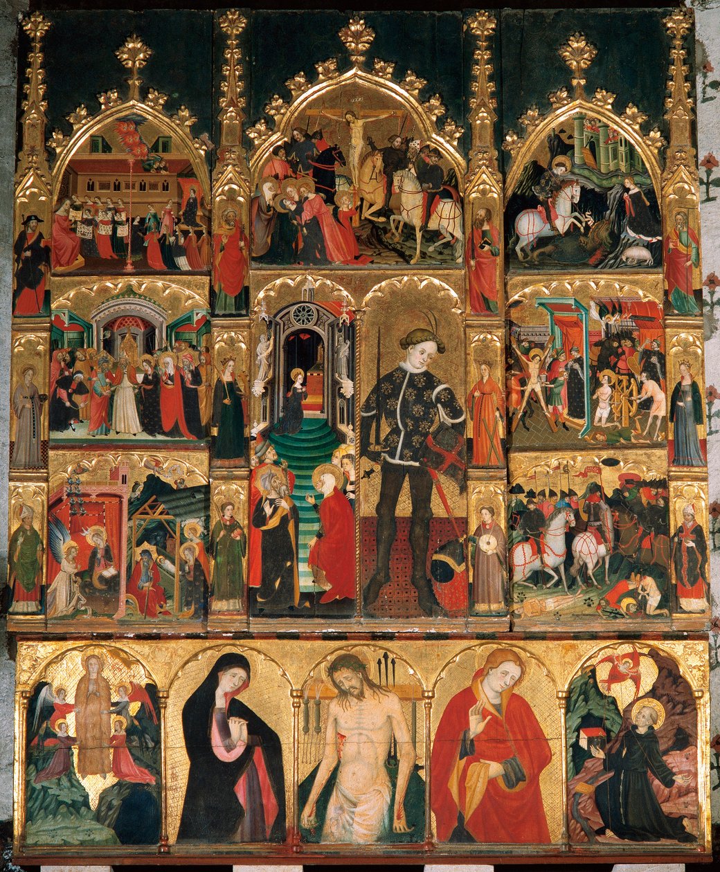 Bakire ve Aziz George (Sant Jordi) Altarpiece by Lluís Borrassà