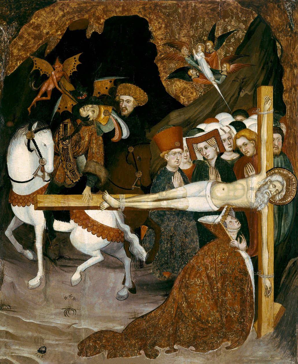 Çarmıha Gerilme Aziz Andrew Havari. Lluis Borrassa'nın tablosu (1360-1425) by Lluís Borrassà