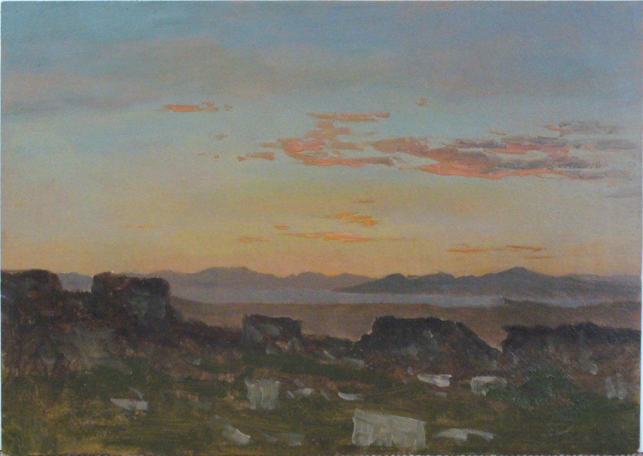 Dağınık Bulutlar ile Turuncu Gökyüzü, Yunanistan by Lockwood de Forest