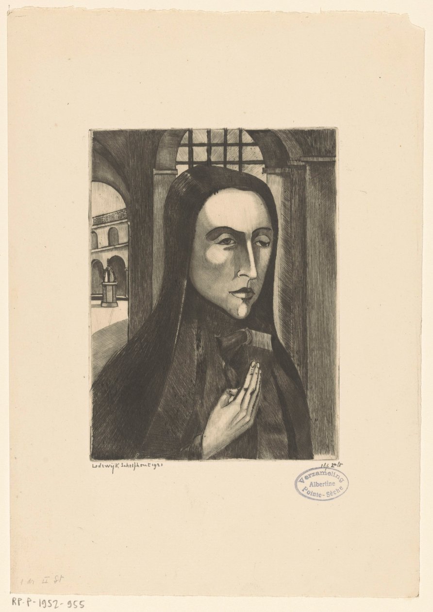 korsikalı kadın Femme Corse (orijinal başlık) by Lodewijk Schelfhout (signed by artist)