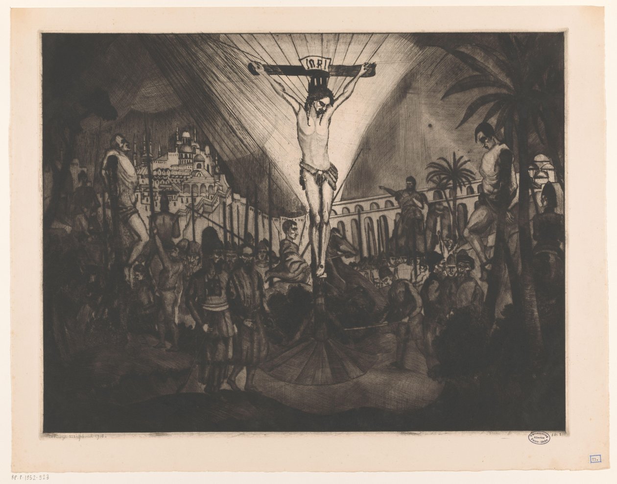 Golgotha II (orijinal başlık) by Lodewijk Schelfhout (signed by artist)