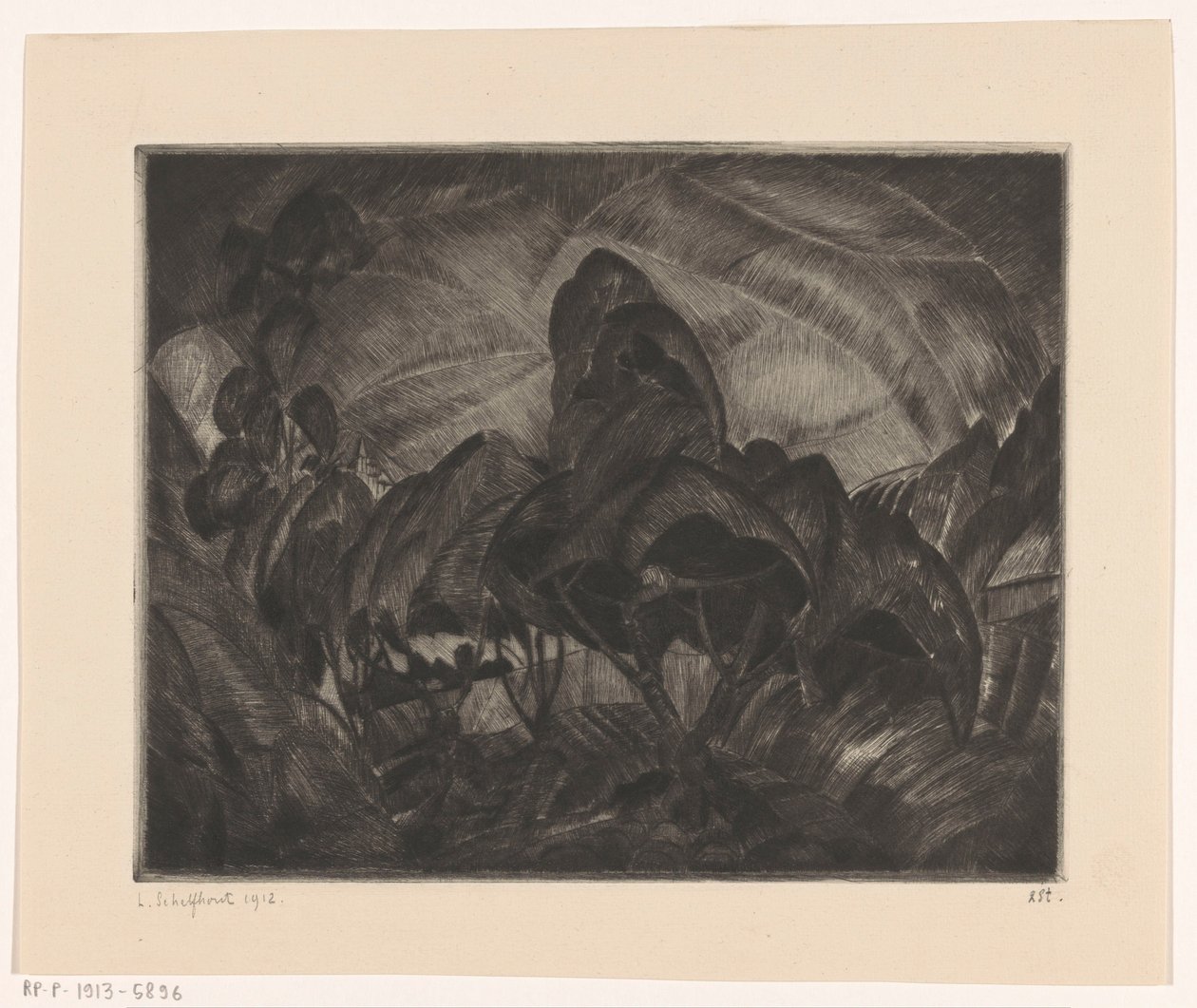 Les Arbres ağaçlarıyla dolu tepelik bir manzara (nesnedeki orijinal başlık) by Lodewijk Schelfhout (signed by artist)