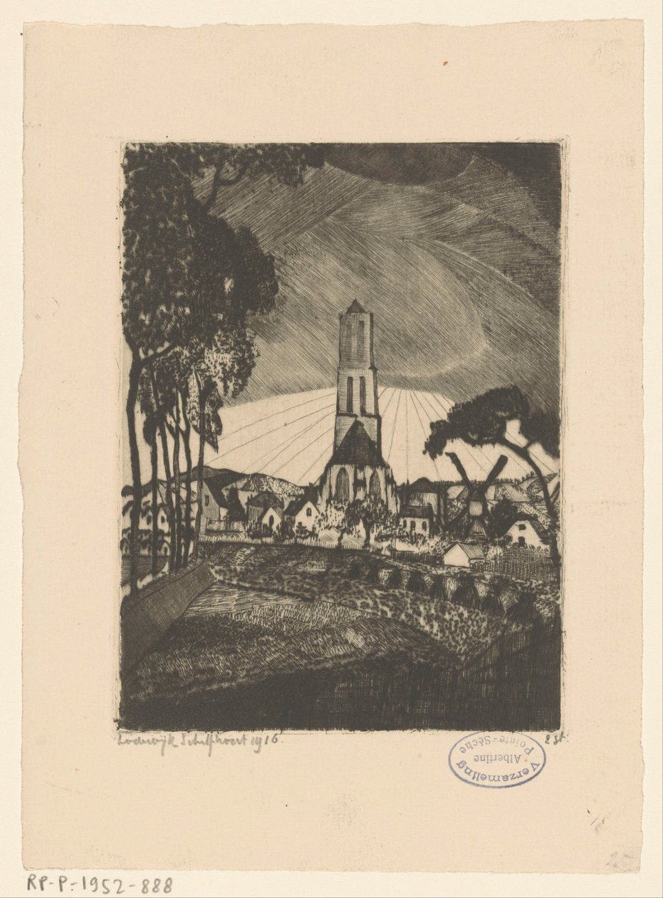 Ihlamur (orijinal başlık) by Lodewijk Schelfhout (signed by artist)