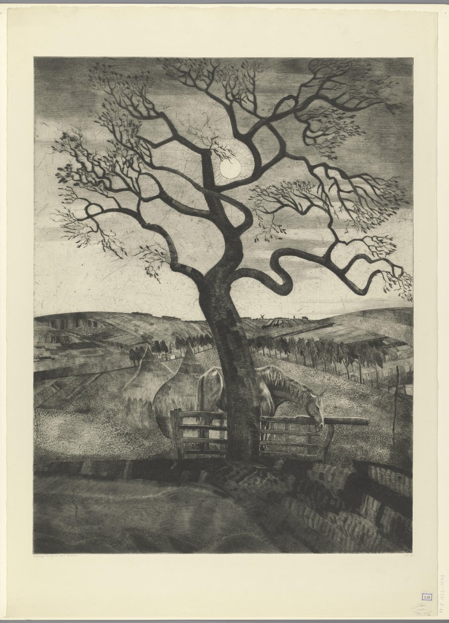 Etikhove Vieux cheval en repos'ta bir çayırda at (orijinal başlık) by Lodewijk Schelfhout (signed by artist)