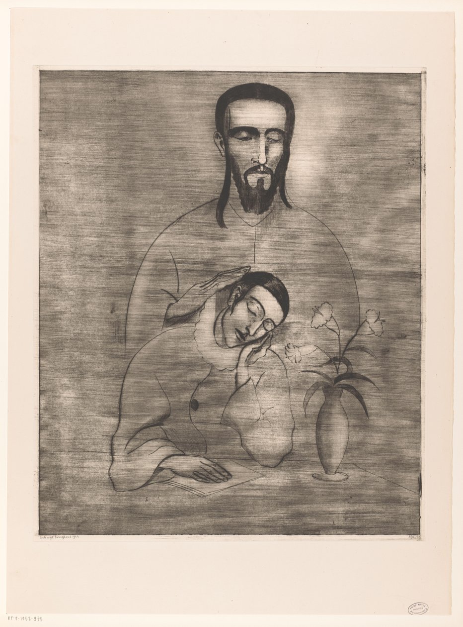 Pierrot en Christus Pierrot'un Rüyası (orijinal başlık) by Lodewijk Schelfhout (signed by artist)
