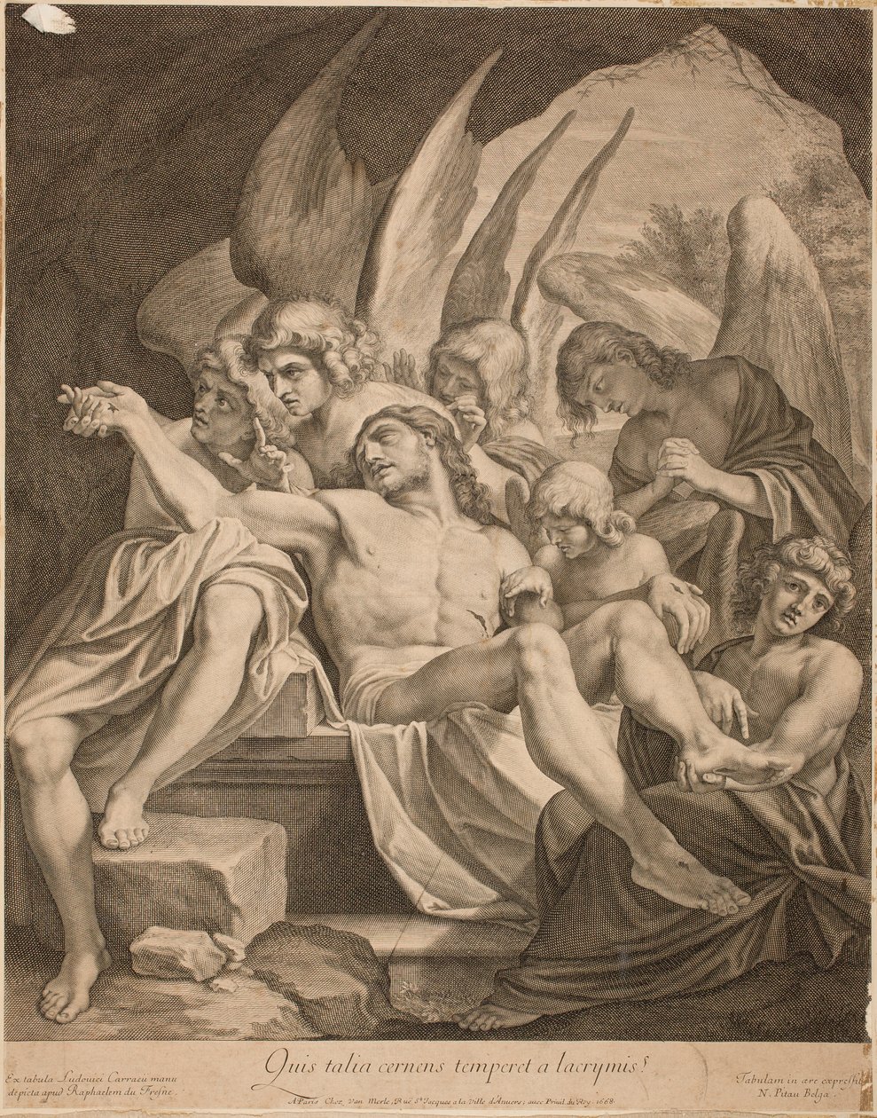 Ölü İsa ile Üçlü Birlik, 1668 by Lodovico Carracci