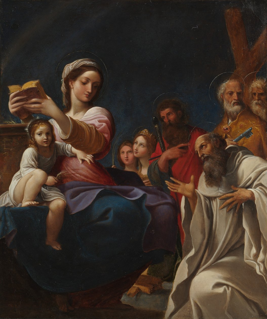 Azizler ile Madonna ve Çocuk, 1607. by Lodovico Carracci